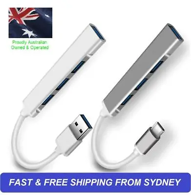 $8 • Buy USB A USB Type C 3.1, 4 Port Hub Splitter Adaptor OTG For Windows Macbook Phone