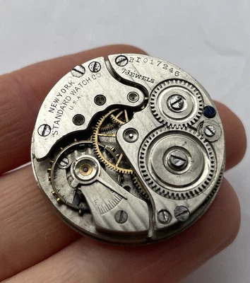 £1.99 • Buy 1920s New York Standard Watch Co Movement 7 Jewels Spare Or Repair
