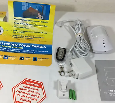 Securityman PIR Motion Sensor With Hidden Color Camera SD Recorder With Remote • $49.99