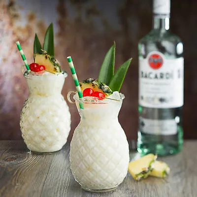 Hawaii Tiki Cocktail Glasses 18.3oz / 520ml - Set Of 6 - Pineapple Tiki Glasses • £15.03