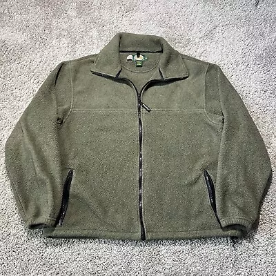 Vintage Cabela’s Fleece Made In Usa Polartec Medium Dark Green Large 90s EUC • $21.95