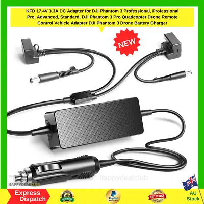 $53.99 • Buy 17.4V 3.3A DC Adapter For DJI Phantom 3 Professional, Professional Pro NEW AU