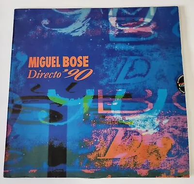 Miguel Bose Directo 90 Lp Vinyl 1991 Electronic Rock Venezuela • $41.45