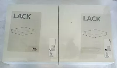 2 X IKEA Original White ‘LACK’ Floating Wall Mounting Shelf (30 X 26cm) • £14.95