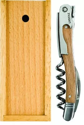 Laguiole Beechwood Corkscrew In Wooden Slide Box • £26.59
