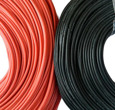 Flexible Soft Silicone Wire Cable 10/12/14/16/18/2022 AWG Red Black High Quality • £4.85