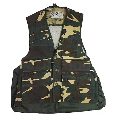 Vintage Duck Bay Mens Camo Hunting Shooting Water Fowl Vest W/ Shell Holders MED • $15