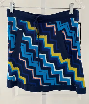 MISSONI FOR TARGET Sweater Skirt Blue Via Brown Colors  Geometric. Size XS. • $24.99