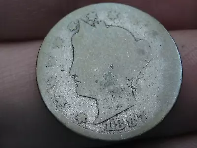 1887 Liberty Head V Nickel 5 Cent Piece- About Good Details • $4.80