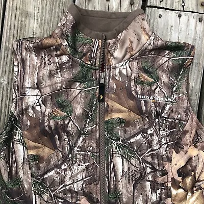 Field And Stream Real Tree Camo Zip Up Fleece Lined Hunting Vest Womans Medium • $21.99