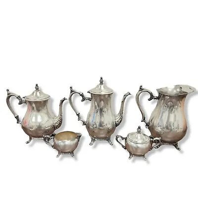 Vintage FB Rogers 800 5 Piece Coffee/Tea Set Silverplate Gorgeous 😍 Ornate  • $199.99