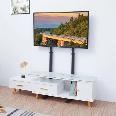 £55.95 • Buy Height Adjustable Floor TV Stand Bracket Mount Portable Display For 32 -65  TV