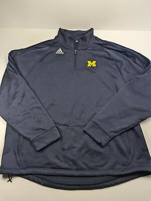 Michigan Wolverines Adidas Climawarm 2XL Quarter Zip Men’s Sweatshirt Pullover • $24.99