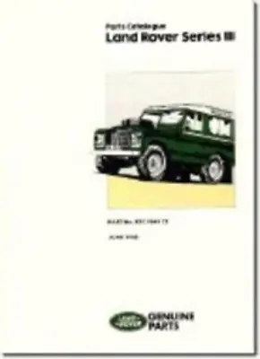 Land Rover Series 3 Parts Catalogue (Paperback) • $106.13