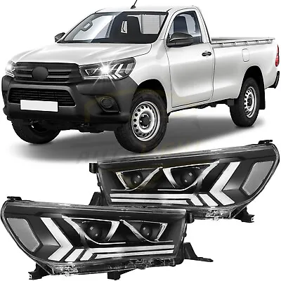 $376.91 • Buy For Toyota Hilux 2015-up Headlights Assembly Pair Replacement Black Housing