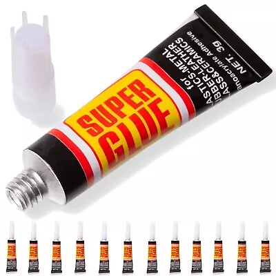 12 X 3g Super Glue Quality Strong Bond Adhesive Plastic Glass Wood Rubber Metal • £4.95