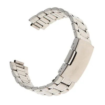 Men Replacement Metal Wrist Watch Band Stainless Steel Watch Strap Bracelet • £6.90