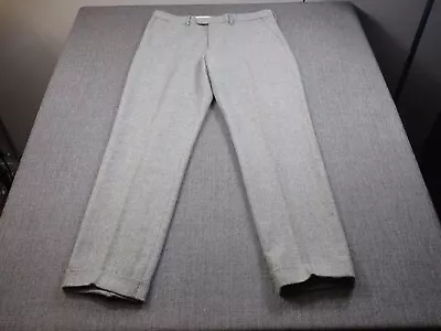 J. Crew Bowery Wool Blend Herringbone Chino Pants Men's 34x34 Light Gray • $27.99