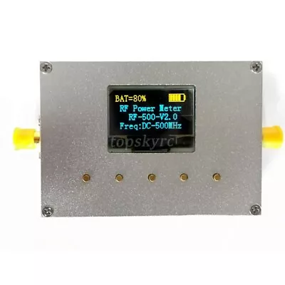 100KHz-500MHz RF Power Meter Settable RF Power Attenuation Value CNC Shell OLED • $60.45