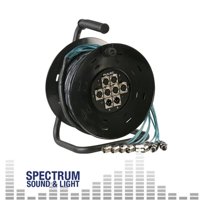 £67.95 • Buy Pulse Audio Multicore 6.2 XLR 15M. On Reel [DP32715] Stage Box Snake On Drum Mul