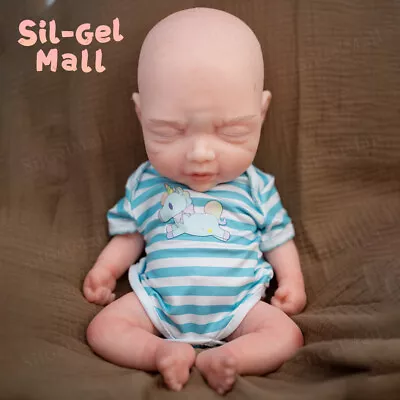 15.7  Full Body Platinum Silicone Reborn Baby Dolls Infant Newborn Boy Baby Doll • $159.99