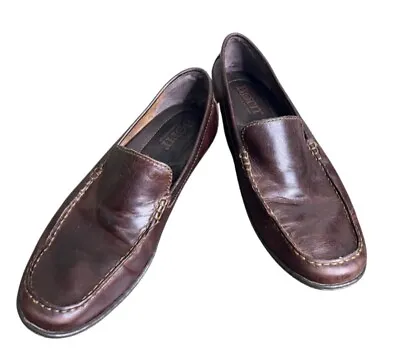 BORN Harmon H02406 Brown Leather Casual Driving Loafers Men's Shoes Sz 10.5M • $18.99