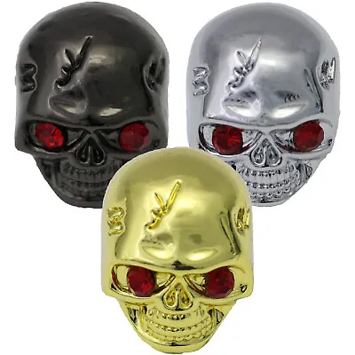 Pack Of 3 Skull Shaped Metal Guitar Control Knobs - Volume / Tone / Amplifier • £10.59