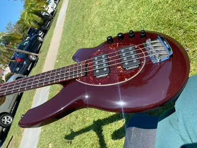 2007 Music Man Bongo 4 String 4HH Bass Guitar - Red Burgundy Rolls • $1495