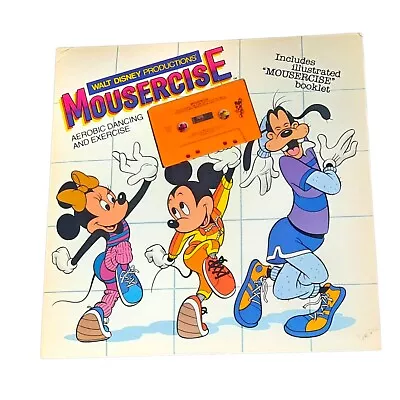 Vintage 80s Disneyland Records 6516B Mousercise Cassette Tape & Book Set • $13.96