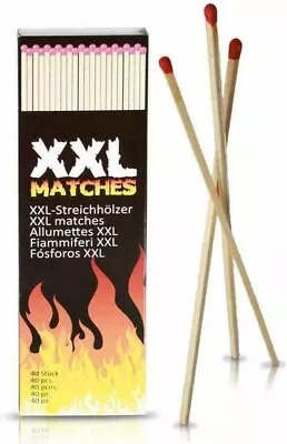 New Safety XXL Matches Box Extra Long Fireplace Matchsticks Camping BBQ 40pk • £4.45