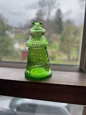Vintage Wheaton Miniature Green Cape May Bitters Lighthouse Glass Bottle-#G43 • $12