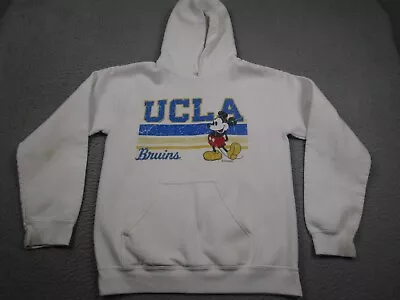 UCLA Bruins Hoodie Womens Small White Disney Mickey Mouse Pullover Fleece • $14.97