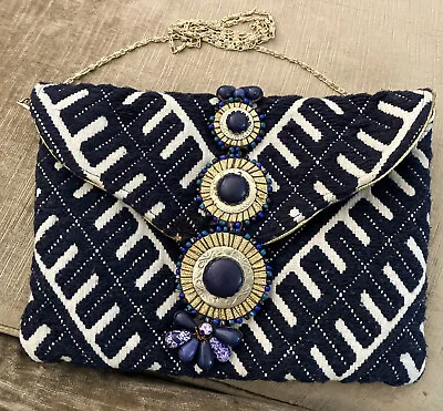 Steve Madden  ENVELOPE PURSE HANDBAG CLUTCH COLORFUL CABOCHONS BEADS • $17.50