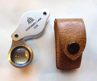 Vintage Achromatic Lens 20x Loupe And Case Made In Japan Uniroyal Chemicals Logo • $35