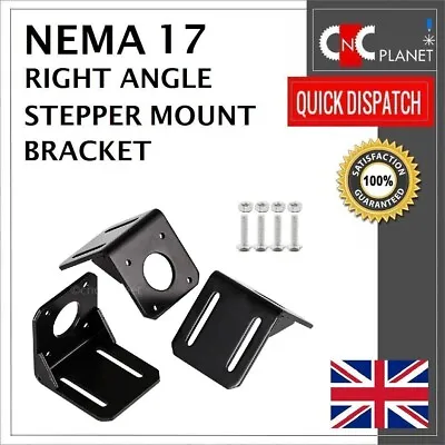 Nema 17 42mm Stepper Motor Mount Angle L Bracket + Screws CNC 3D Printer UK FAST • £7.95