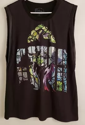 Disney Women's Black Maleficent Graphic Tank Top T-Shirt Sleeveless Size XXL • $18.95