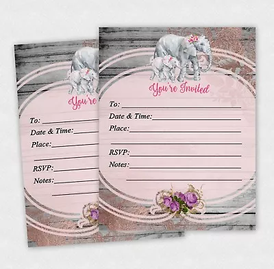 Girl Baby Invitations Bridal Shower Wedding Invites Birthday Anniversary Qty 30 • $21.70