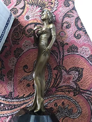 Bronze Caste Marilyn Monroe Statue By The Franklin Mint  622 /9500 From 2001 • $240