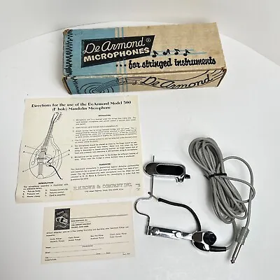 Vintage DeArmond Model 500 Floating Mandolin Pickup W/Box - FOR PARTS AS-IS • $118.96