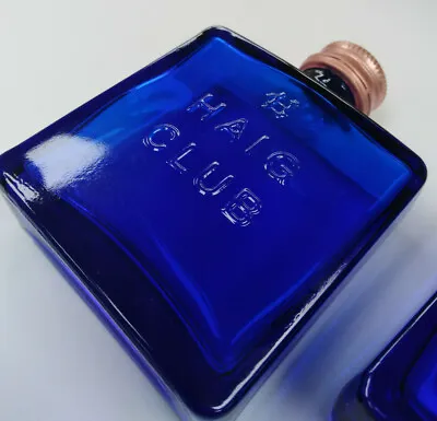 Haig Club Mini Whisky Bottle Blue Glass Copper Top • £25