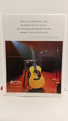 MARTIN GUITARS ERIC CLAPTON LYRICS PRINT AD 11 X 8.5.  T2 • $7.95