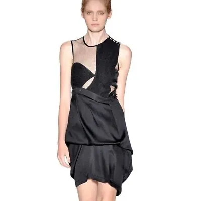 PREEN BY THORNTON BREGAZZI RUNWAY Silk Midi Length Dress Size S NEW • $195