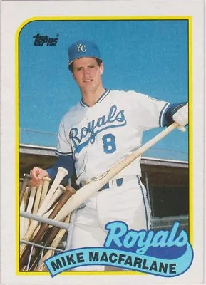 1989 Topps #479 Mike MacFarlane Rookie Kansas City Royals Baseball Card • $1.07