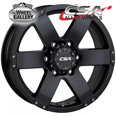 CSA Commando Large Cap 16x7 6/139.7 20P Satin Black Set Of Alloy Wheel Wheels • $996