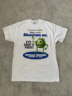 Vintage Disney Shirt Monsters Inc Pixar Shirt Movie Premiere Sonoma 2001 • $115