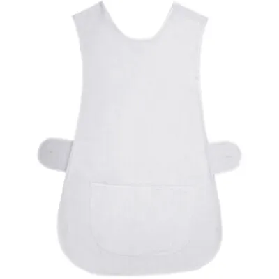 Ladies Women Tabard Apron Overall Kitchen Catering Cleaning Bar Plus Size Pocket • £6.99