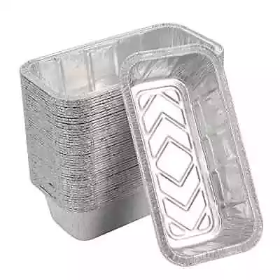 Aluminum Pans For Bread Loaf Baking 50 Pack 8x4 Aluminum Foil Loaf Pan - 2 Lb 12 • $22.99