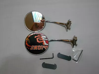 2 Vintage Style 4 Inch Round Mirrors Door Mount Mirrors 40s 30s 50s Style Mirror • $59.99