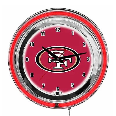 NFL Licensed 14  Neon Light Wall Clock / 32 TEAMS AVAILABLE • $259