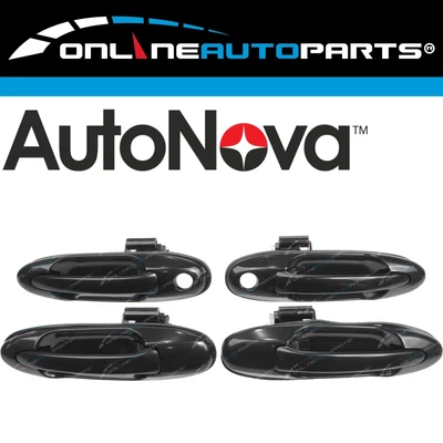$59.95 • Buy Black Front & Rear Outer Door Handles For Toyota Landcruiser 100 105 Series